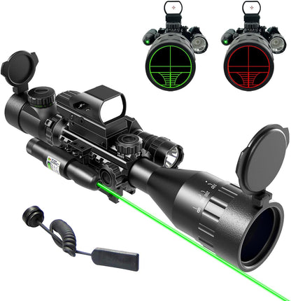 Mighty-4: 4-16x50AO 4 Piece Dual Illuminated with 4 Holographic Reticle